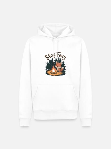 Bleib fuchsig - Männer Premium Bio Hoodie - Weiß