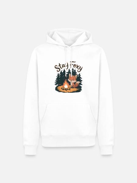 Bleib fuchsig - Männer Premium Bio Hoodie - Weiß