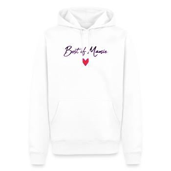 OMA. MUTTERTAG. ALLES GUTE ZUM GEBURTSTAG OMA. ICH LIEBE DICH - Männer Premium Bio Hoodie - Weiß - Vorne - Nico (187cm)