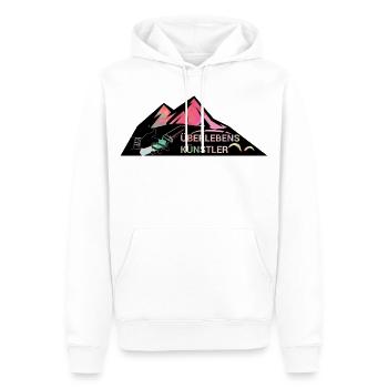 Survival-Ready #Überlebenskünstler - Männer Premium Bio Hoodie - Weiß - Vorne - Nico (187cm)