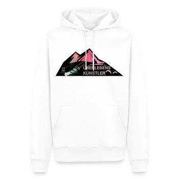 Survival-Ready #Überlebenskünstler - Männer Premium Bio Hoodie - Weiß - Vorne - Nico (187cm)