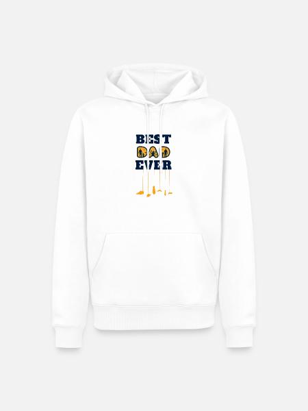 best dad ever - Men’s Premium Organic Hoodie - white