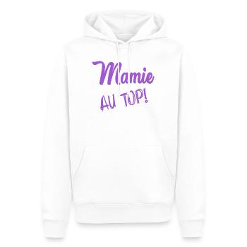 MAMA. OMA - Männer Premium Bio Hoodie - Weiß - Vorne - Nico (187cm)