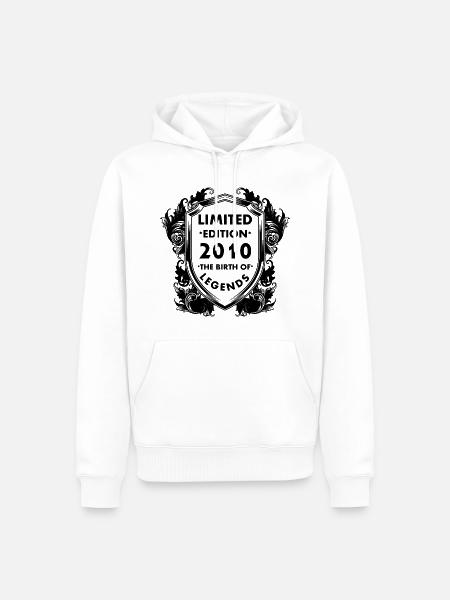 2010 - Männer Premium Bio Hoodie - Weiß