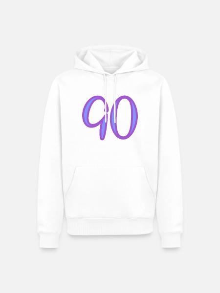 90 - Men’s Premium Organic Hoodie - white