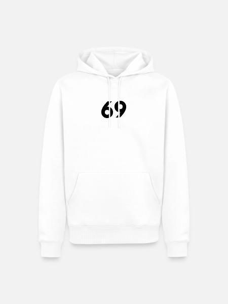 69 - Männer Premium Bio Hoodie - Weiß