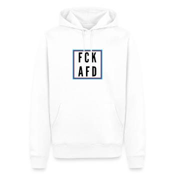 AFD Nein Danke! - Männer Premium Bio Hoodie - Weiß - Vorne - Nico (187cm)