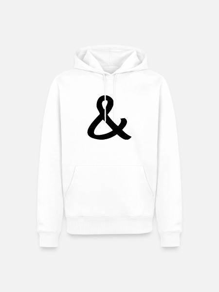 esperluette - Sweat à capuche Premium bio Homme - blanc