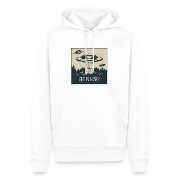 Außerirdischer Ufo Lustig Weltraum Geschenk - Männer Premium Bio Hoodie - Weiß - Vorne - Nico (187cm)