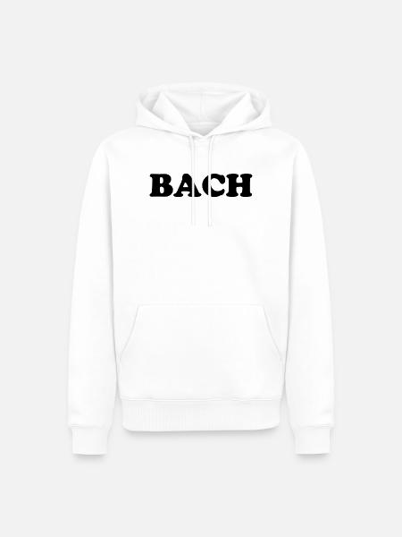 Johann Sebastian Bach T-Shirt lustiger Spruch - Männer Premium Bio Hoodie - Weiß