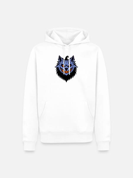 Der Werwolf-Kürbis-Hybrid - Männer Premium Bio Hoodie - Weiß