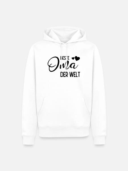Beste Oma der Welt - Männer Premium Bio Hoodie - Weiß