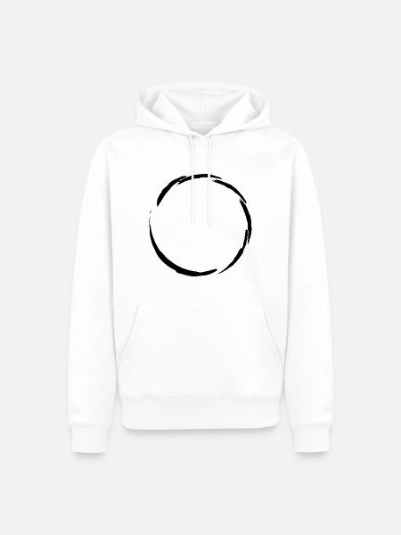 Kreis Symbol - Männer Premium Bio Hoodie - Weiß