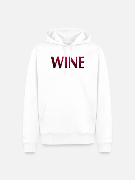 WINE - Männer Premium Bio Hoodie - Weiß