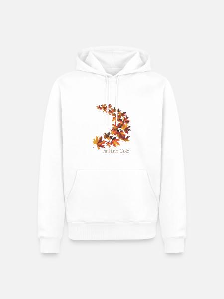 Fallen Sie in Farbe - Männer Premium Bio Hoodie - Weiß