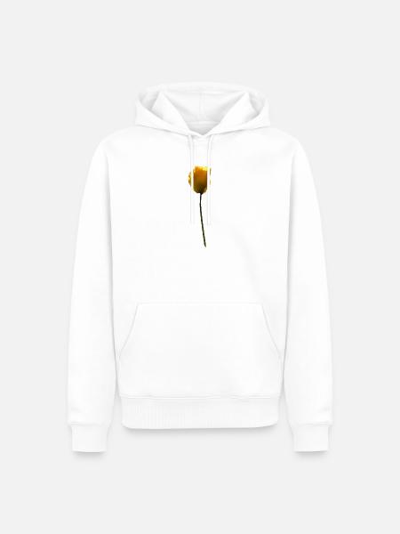 gelbe Mohnblume Mohn - Männer Premium Bio Hoodie - Weiß