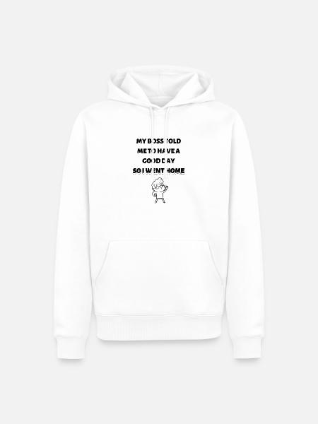 Feierabend - Männer Premium Bio Hoodie - Weiß