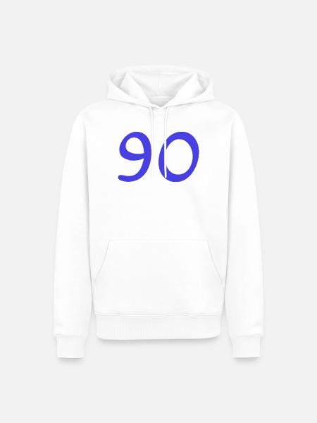 90. 90 JAHRE. 90-JÄHRIGES JUBILÄUM. 90-JÄHRIGES JUBILÄUM. - Männer Premium Bio Hoodie - Weiß