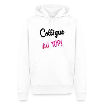 KOLLEGE. HUMOR. RUHESTAND. RUHESTAND. PENSIONIERT - Männer Premium Bio Hoodie - Weiß - Vorne - Nico (187cm)