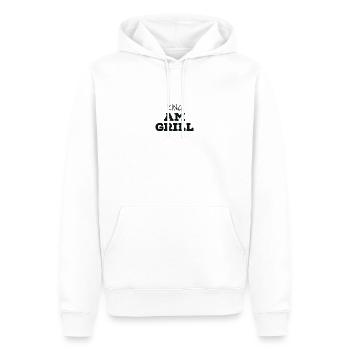 King au grill - Sweat à capuche Premium bio Homme - blanc - Devant - Nico (187cm)