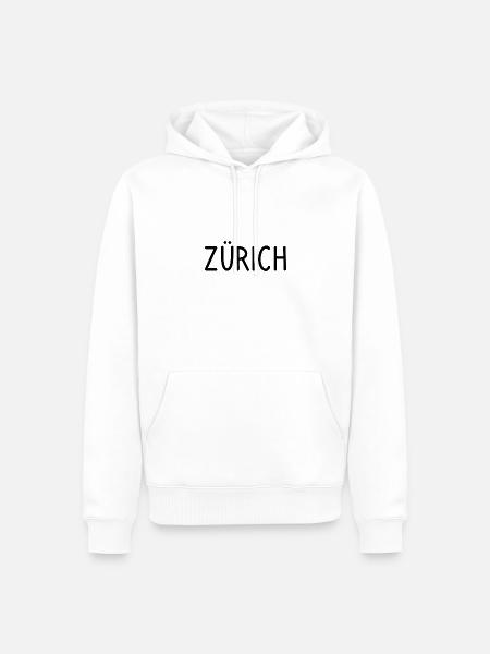 Zurich - Men’s Premium Organic Hoodie - white