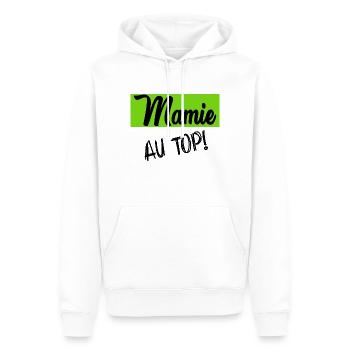 OMA. MUTTERTAG. ALLES GUTE ZUM OMA-TAG. ICH LIEBE DICH - Männer Premium Bio Hoodie - Weiß - Vorne - Nico (187cm)
