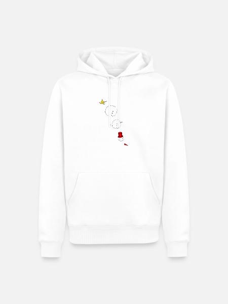 Schneemann ausgerutscht - Männer Premium Bio Hoodie - Weiß