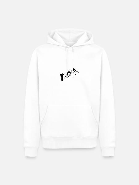 Trekking - Männer Premium Bio Hoodie - Weiß