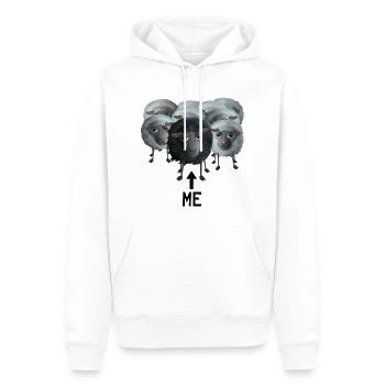 Schwarzes Schaf - Me Pfeil in der Herde - Männer Premium Bio Hoodie - Weiß - Vorne - Nico (187cm)
