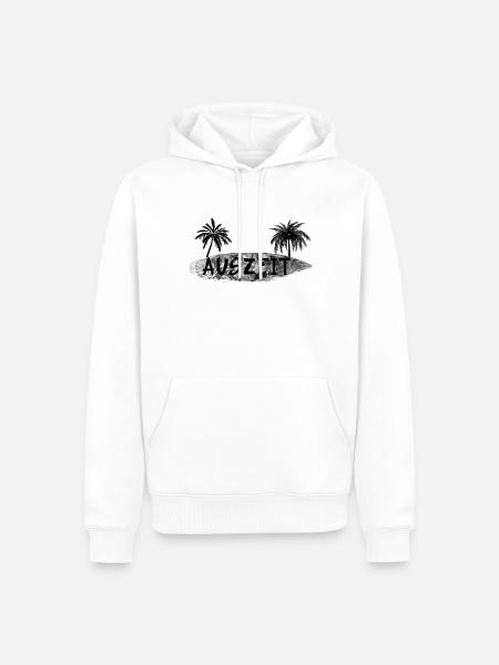 Auszeit Surfbrett - Männer Premium Bio Hoodie - Weiß