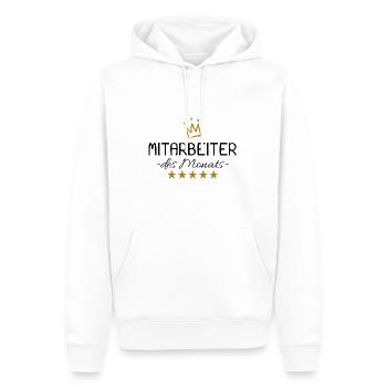Mitarbeiter des Monats - Männer Premium Bio Hoodie - Weiß - Vorne - Nico (187cm)