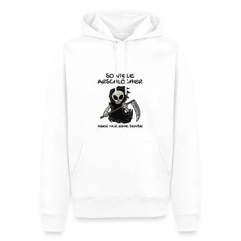 Sensenmann - Männer Premium Bio Hoodie - Weiß - Vorne - Nico (187cm)
