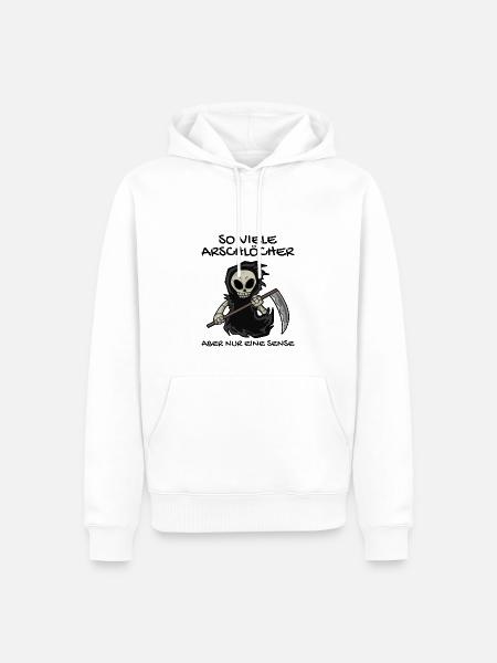 Sensenmann - Männer Premium Bio Hoodie - Weiß