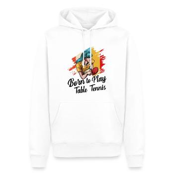 Tischtennis - Männer Premium Bio Hoodie - Weiß - Vorne - Nico (187cm)