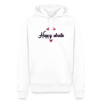 RETRAITE. RETRAITE. RETRAITEE. BONNE RETRAITE - Sweat à capuche Premium bio Homme - blanc - Devant - Nico (187cm)