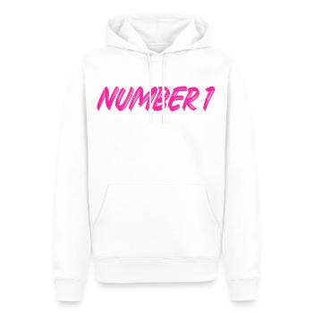 Number 1 - one - first - first - 1 - number 1 - Men’s Premium Organic Hoodie - white - Front - Nico (187cm)