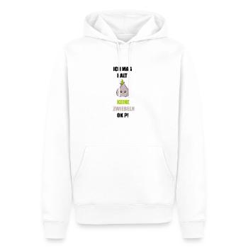 Ich mag keine Zwiebeln - Männer Premium Bio Hoodie - Weiß - Vorne - Nico (187cm)