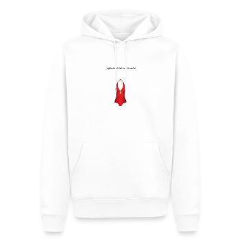 La piscine 1 - Sweat à capuche Premium bio Homme - blanc - Devant - Nico (187cm)