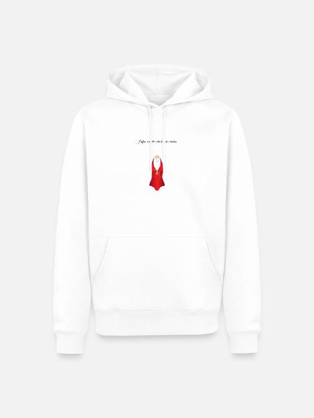 La piscine 1 - Sweat à capuche Premium bio Homme - blanc