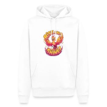 Rise And Shine - Men’s Premium Organic Hoodie - white - Front - Nico (187cm)
