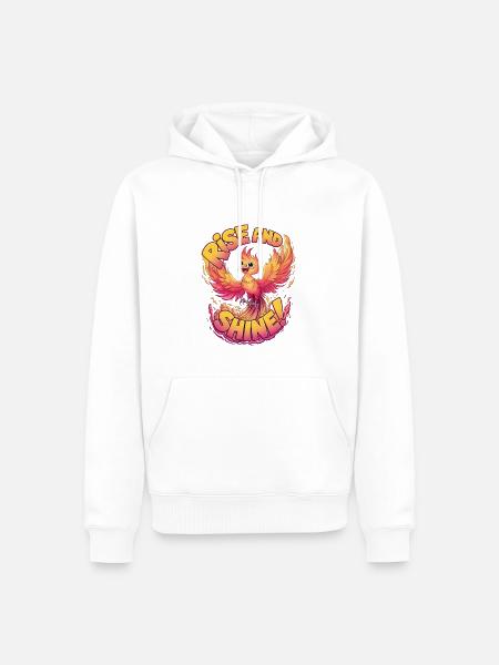 Raus aus den Federn - Männer Premium Bio Hoodie - Weiß