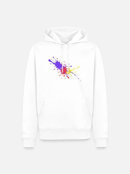 Colorful Color Stains Gift Stylish - Men’s Premium Organic Hoodie - white
