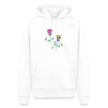 Pensée - Sweat à capuche Premium bio Homme - blanc - Devant - Nico (187cm)