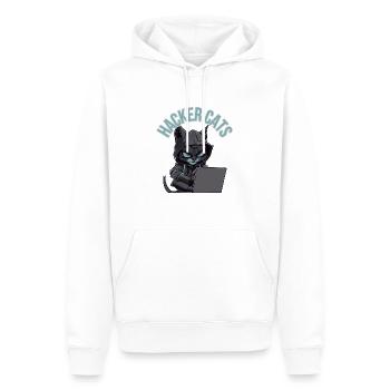 Hacker cats - Männer Premium Bio Hoodie - Weiß - Vorne - Nico (187cm)