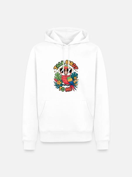 Talk Birdy To Me - Men’s Premium Organic Hoodie - white