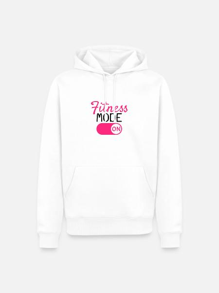 Mode fitness activé - Sweat à capuche Premium bio Homme - blanc
