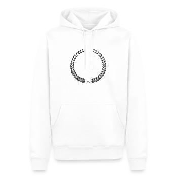 Laurel Wreath Vintage Award Badge Frame Vector - Männer Premium Bio Hoodie - Weiß - Vorne - Nico (187cm)