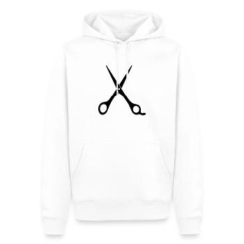 Friseur Schere Symbol - Männer Premium Bio Hoodie - Weiß - Vorne - Nico (187cm)