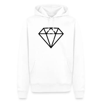 Diamant - Männer Premium Bio Hoodie - Weiß - Vorne - Nico (187cm)