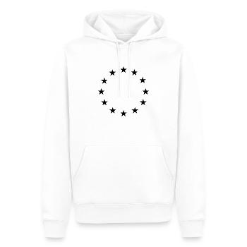 Star Circle Logo - Männer Premium Bio Hoodie - Weiß - Vorne - Nico (187cm)